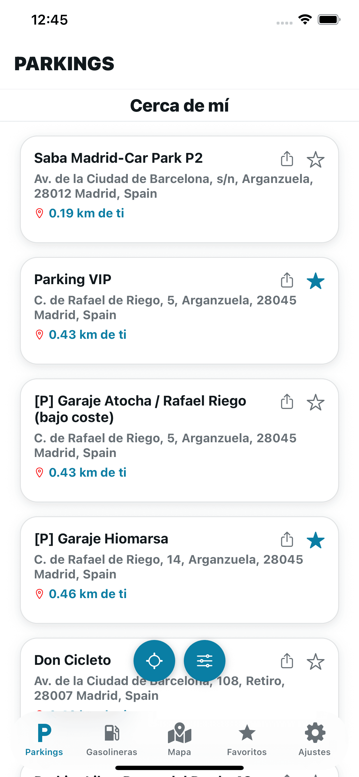 Aparca sin vueltas.