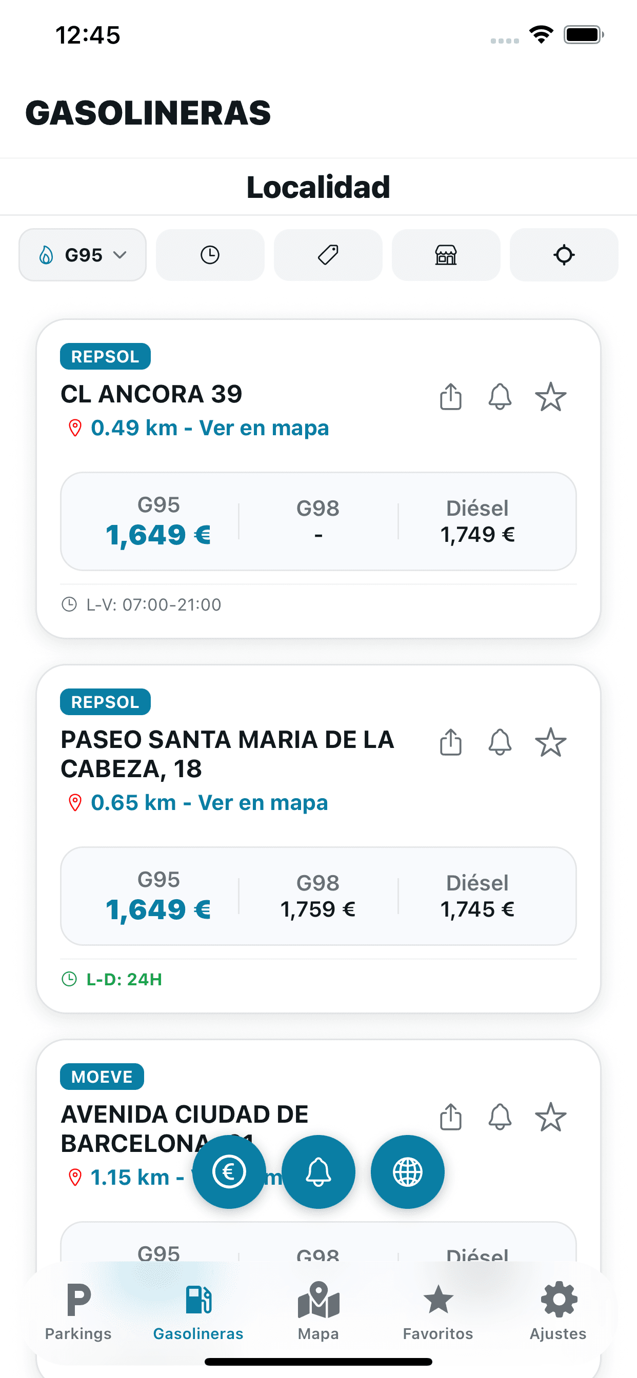 Los precios más bajos, a un toque.