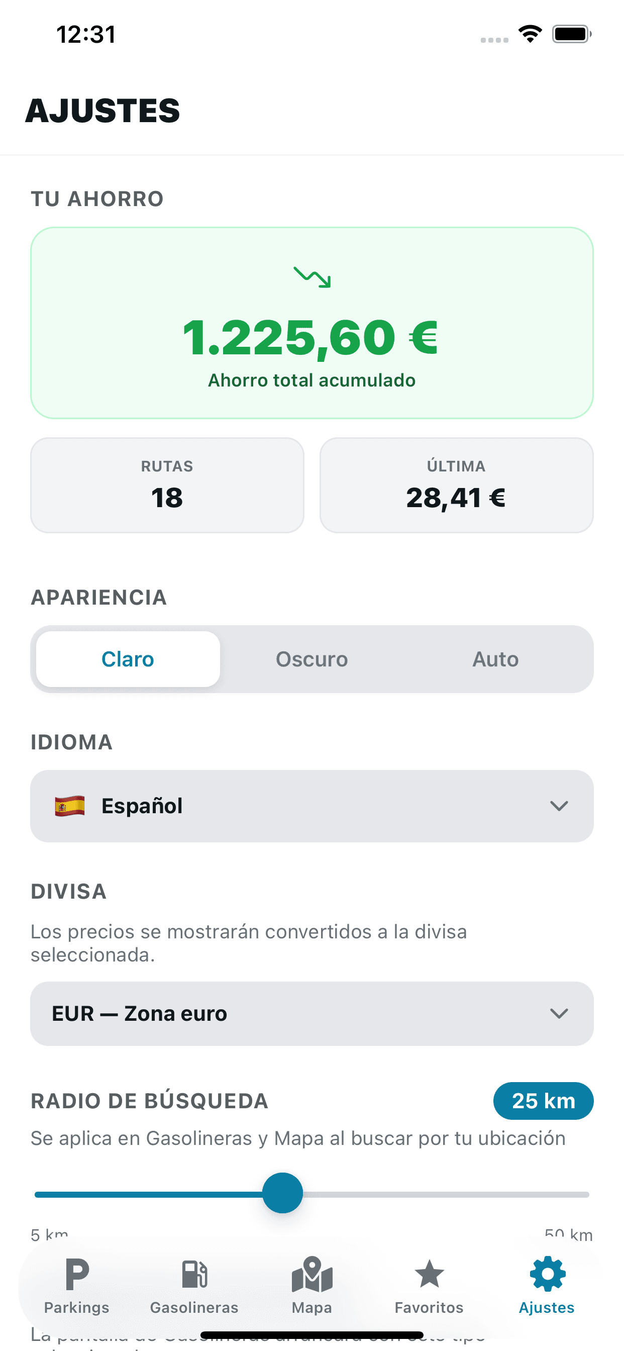 Mira cuánto llevas ahorrado.